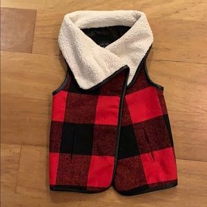 Love Tree Sherpa and plaid best, small